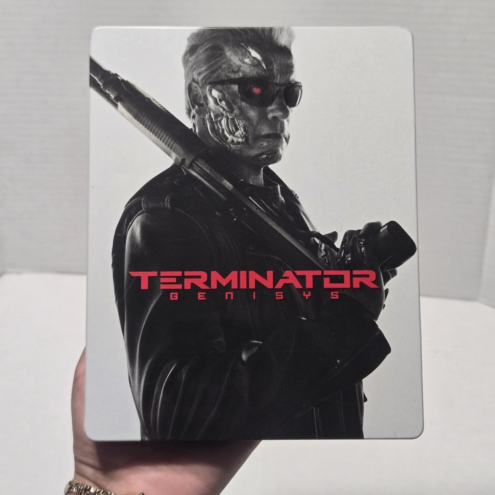 Terminator Genisys Steelbook Blu-ray Arnold Schwarzenegger Limited Ed 2015 Mint